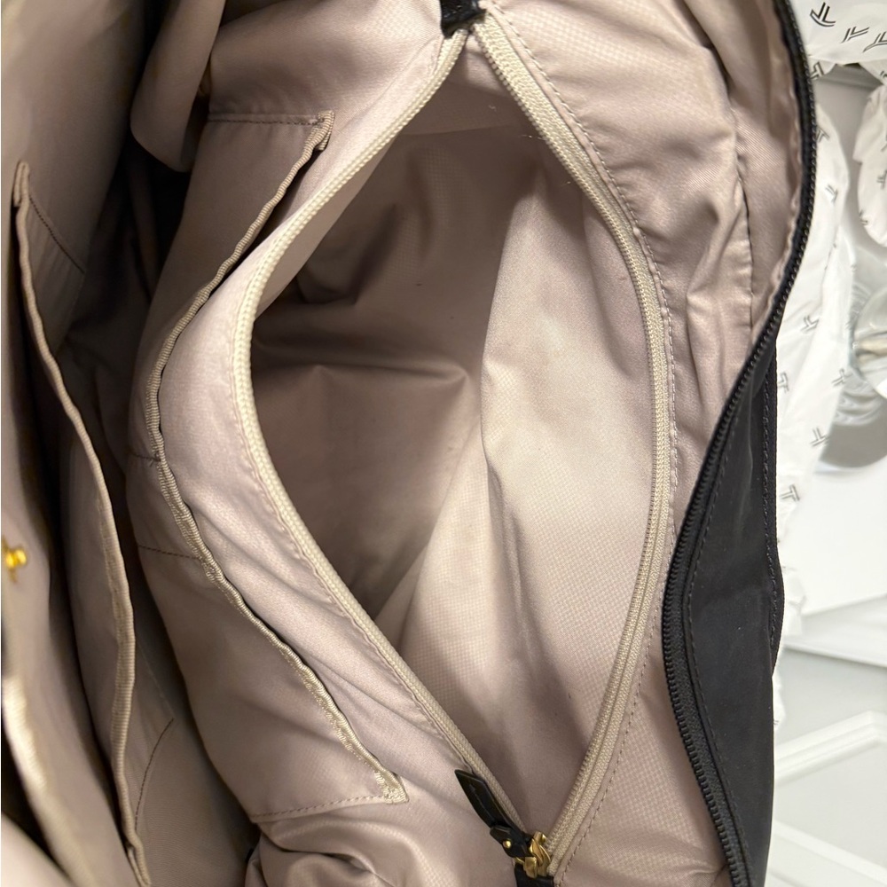 Tumi Black Nylon Tote with Gold Accent Hardware - Picture 6 of 10